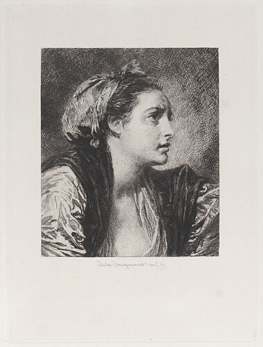 Head of a Woman, after Greuze, from 