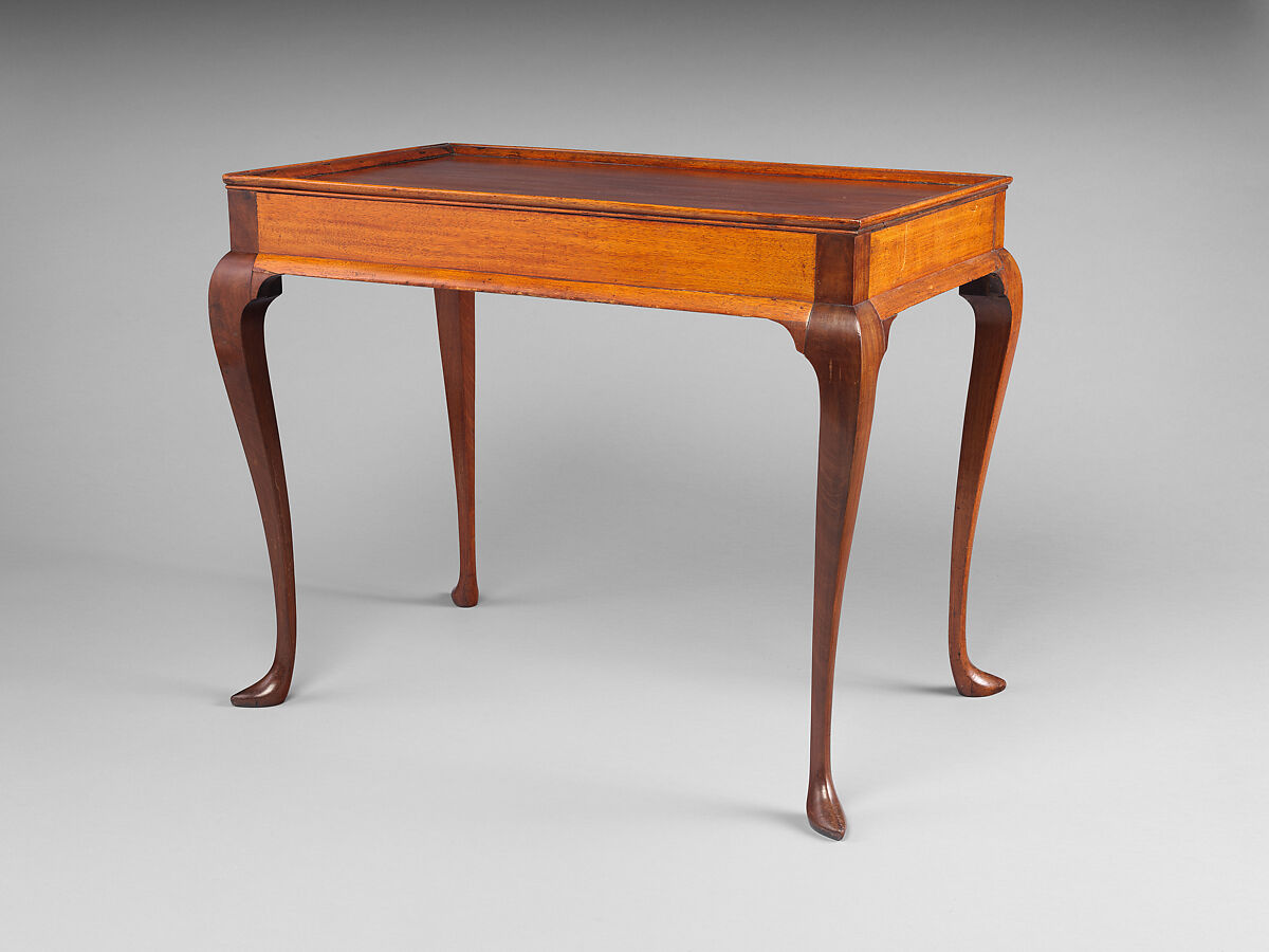 Square Tea Table, Mahogany, white pine, American