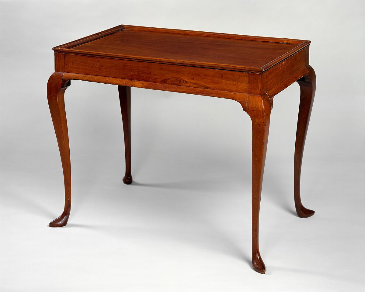 Square Tea Table, Mahogany, white pine, American