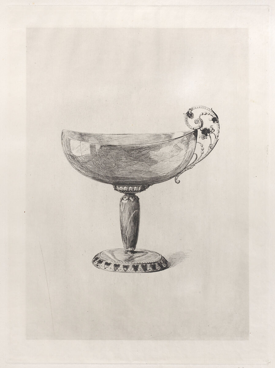 Oriental Cup Made from Agate, Jules-Ferdinand Jacquemart (French, Paris 1837–1880 Paris), Etching 