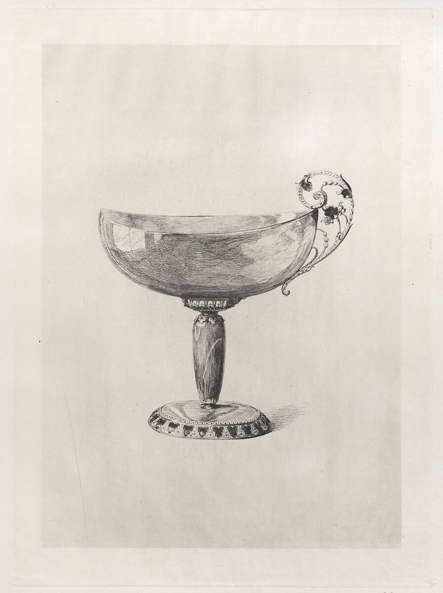 Oriental Cup Made from Agate, Jules-Ferdinand Jacquemart (French, Paris 1837–1880 Paris), Etching