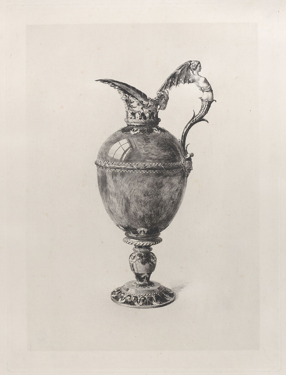 Oriental Ewer Made from Agate, Jules-Ferdinand Jacquemart (French, Paris 1837–1880 Paris), Etching 