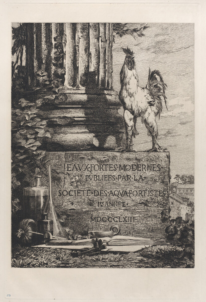 Frontispiece for the Society of Etchers, Jules-Ferdinand Jacquemart (French, Paris 1837–1880 Paris), Etching 