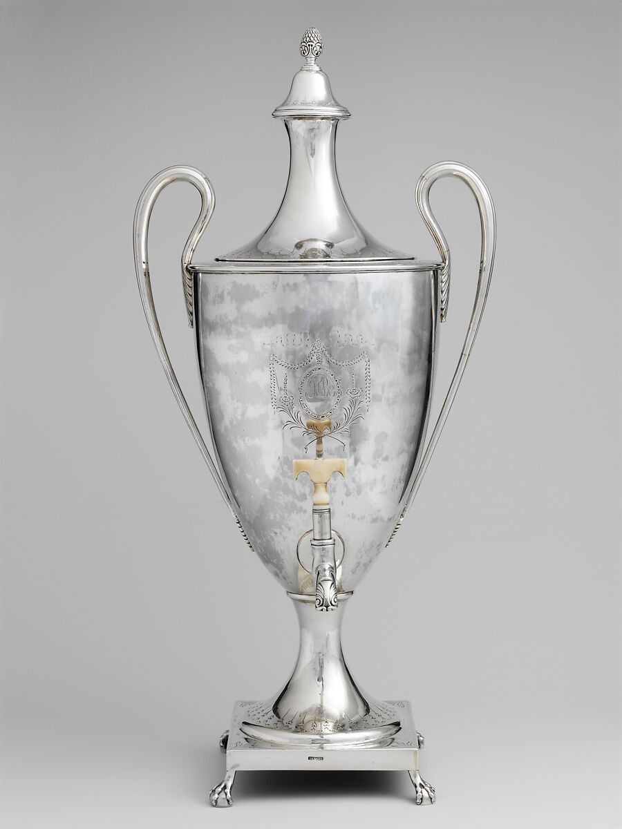 Tea Urn, Paul Revere Jr. (American, Boston, Massachusetts 1734–1818 Boston, Massachusetts), Silver, ivory, American 