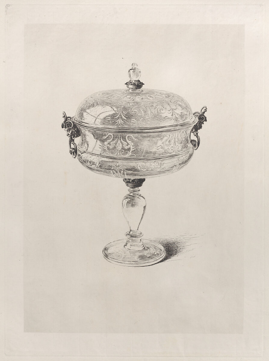 Crystal Cup, Jules-Ferdinand Jacquemart (French, Paris 1837–1880 Paris), Etching 