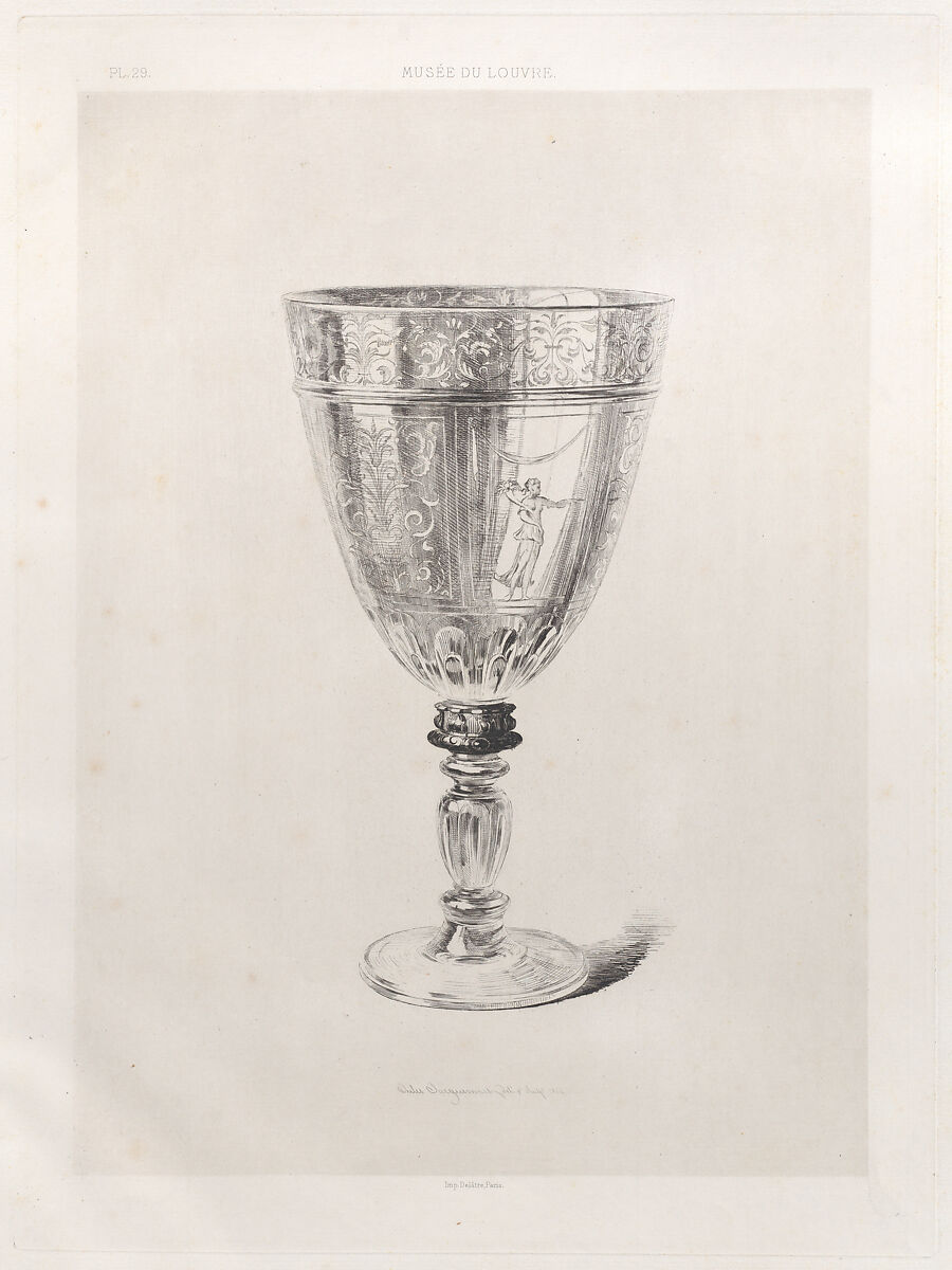 Crystal Glass, Jules-Ferdinand Jacquemart (French, Paris 1837–1880 Paris), Etching 