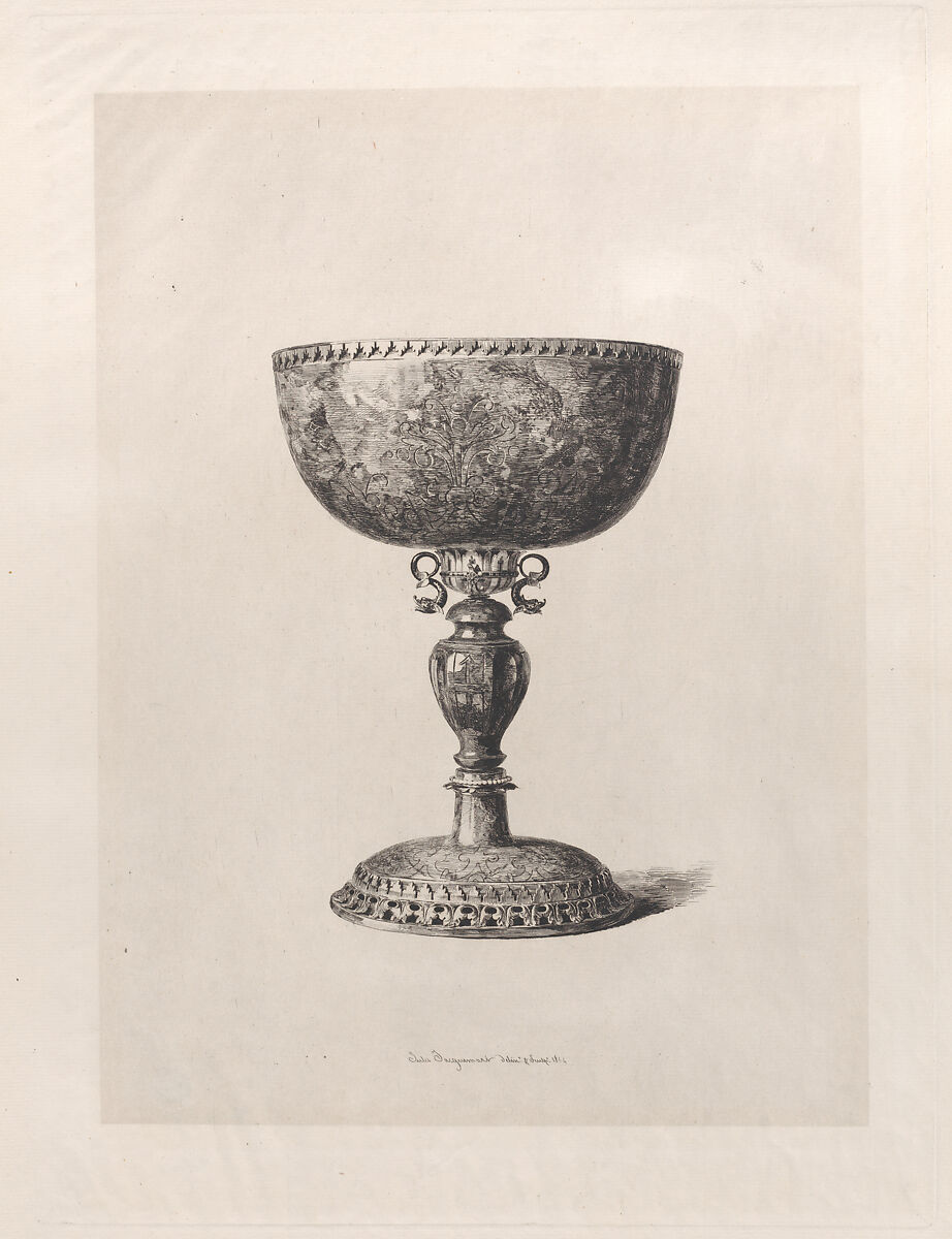 Sicilian Jasper Cup, Jules-Ferdinand Jacquemart (French, Paris 1837–1880 Paris), Etching 