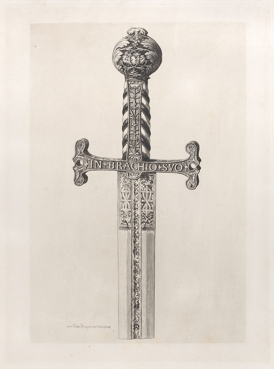 François Ier's Sword, Jules-Ferdinand Jacquemart (French, Paris 1837–1880 Paris), Etching 