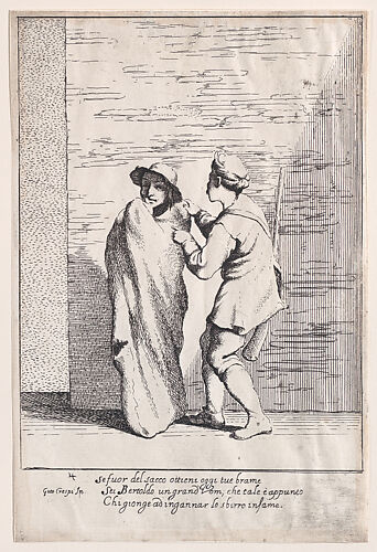 Plate 4: Bertoldo stuffed in a sack, from 