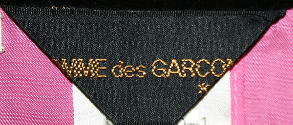 Ensemble, Comme des Garçons (Japanese, founded 1969), a) rayon, cotton, plastic; b) rayon, metal; c) cotton, elasticine blend, French