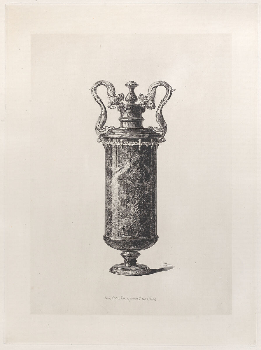Oriental Jasper Vase, Jules-Ferdinand Jacquemart (French, Paris 1837–1880 Paris), Etching 