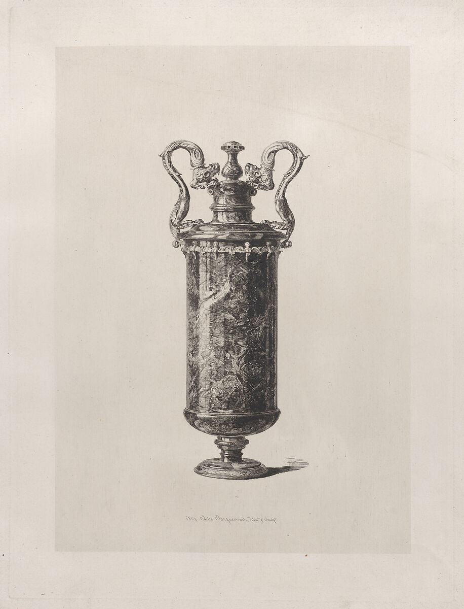 Oriental Jasper Vase, Jules-Ferdinand Jacquemart (French, Paris 1837–1880 Paris), Etching, first state of two (Gonse) 