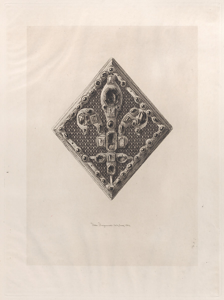 Clip for Saint Louis' Royal Coat, Jules-Ferdinand Jacquemart (French, Paris 1837–1880 Paris), Etching 