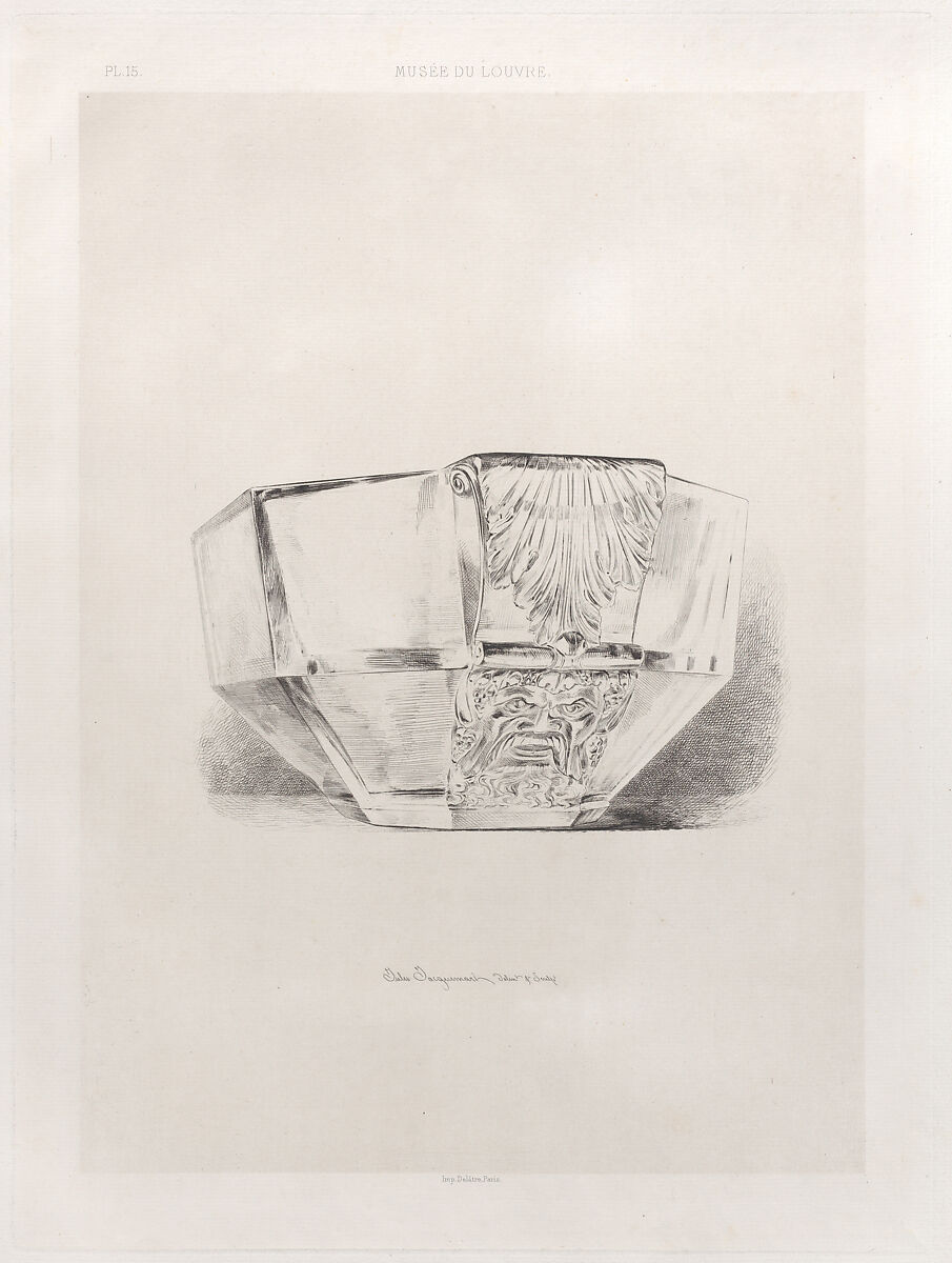 Crystal Basin, Jules-Ferdinand Jacquemart (French, Paris 1837–1880 Paris), Etching 