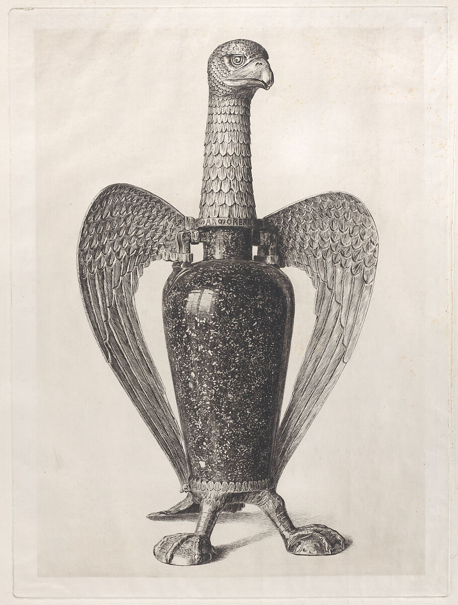 Antique Porphyry Vase, Jules-Ferdinand Jacquemart (French, Paris 1837–1880 Paris), Etching 
