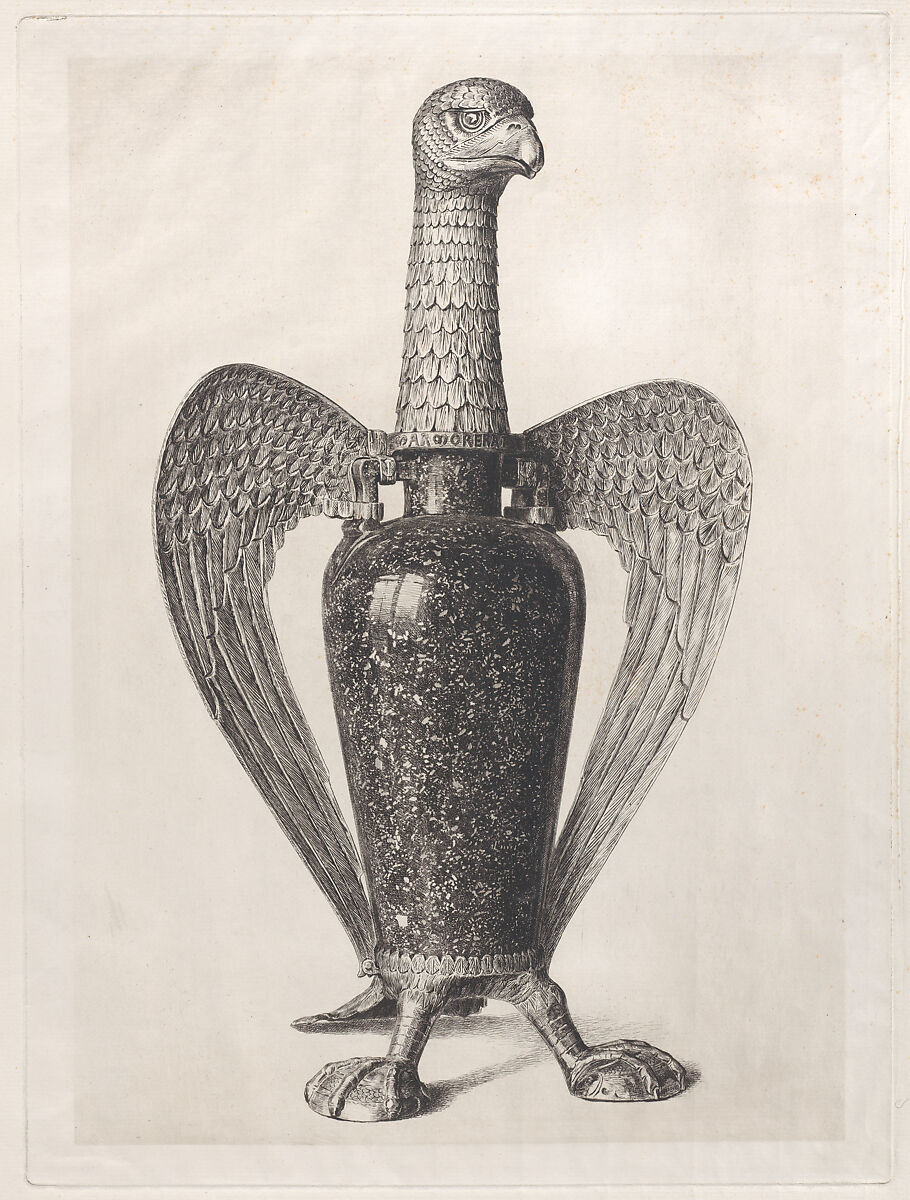 Antique Porphyry Vase, Jules-Ferdinand Jacquemart (French, Paris 1837–1880 Paris), Etching