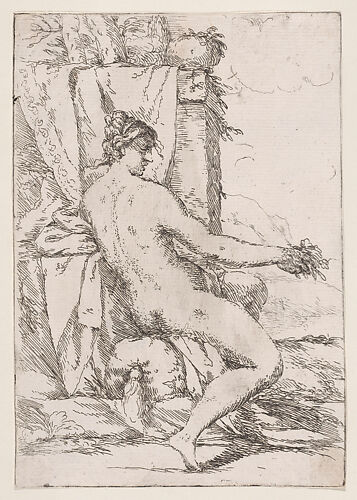 Seated woman facing right