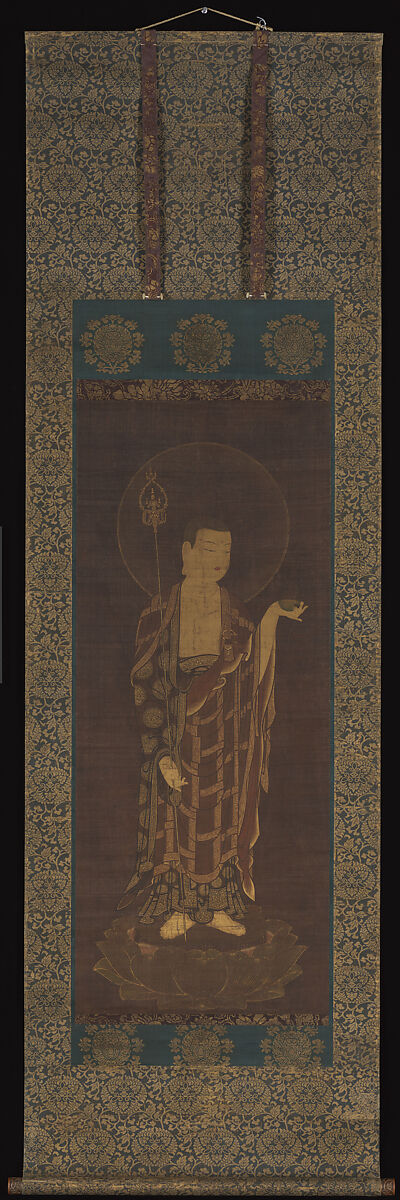 Jizō Bosatsu (Sanskrit: Ksitigharba), Unidentified Artist, Hanging scroll; ink and color on silk, Japan