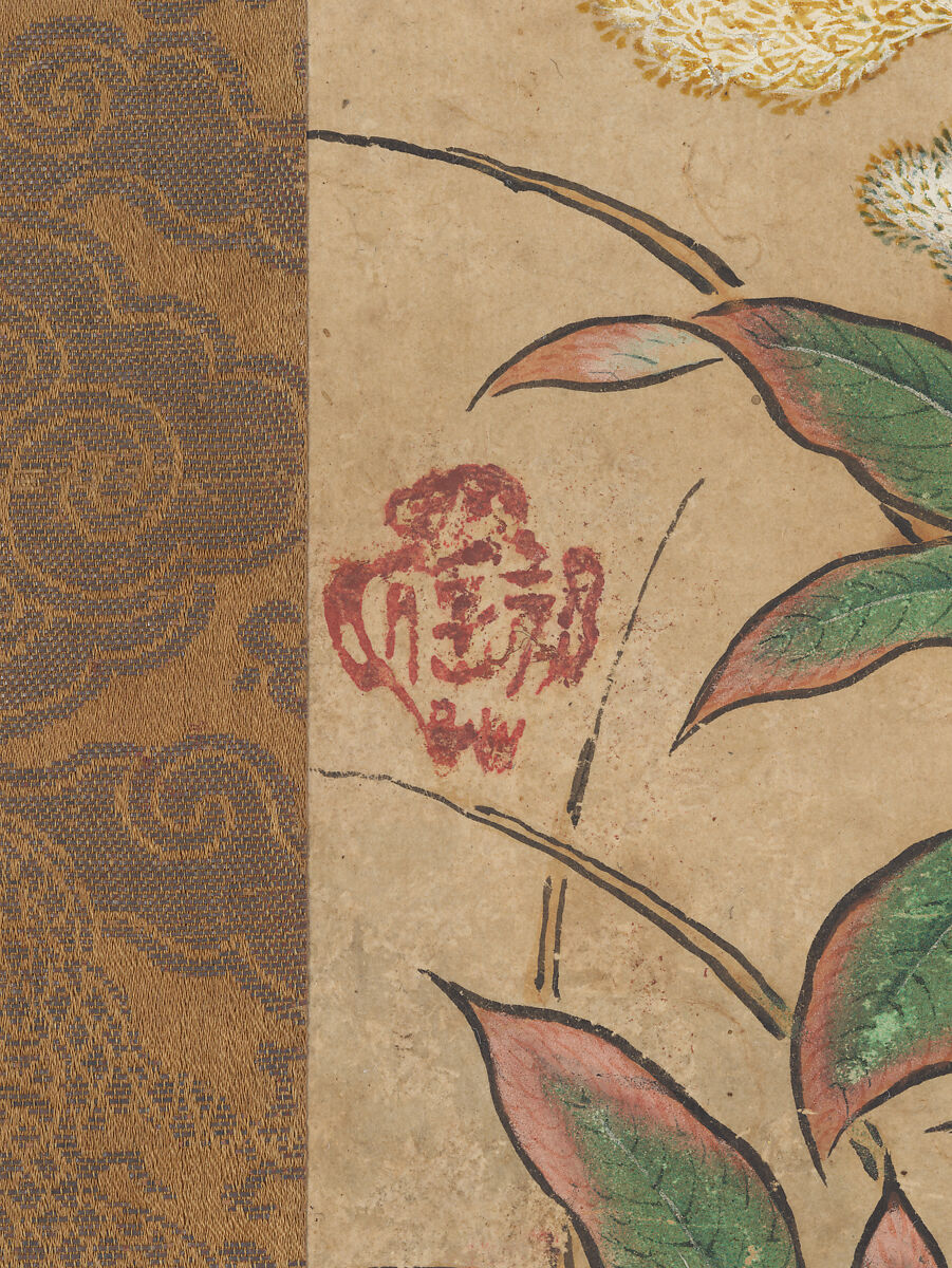 Birds and Flowers, Traditionally attributed to Kano Motonobu (Japanese, 1477–1559), Set of three hanging scrolls; ink and color on paper, Japan