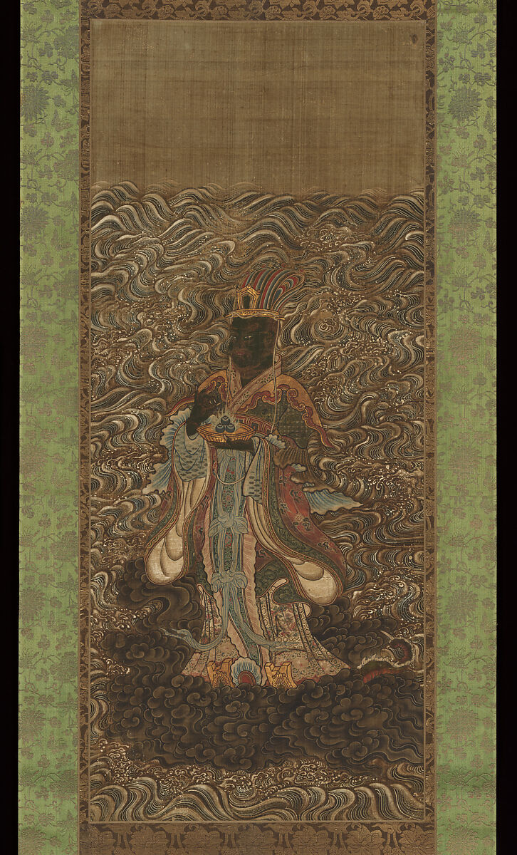 Dragon King, Unidentified Artist, Hanging scroll; ink, color, and gold on silk, Japan