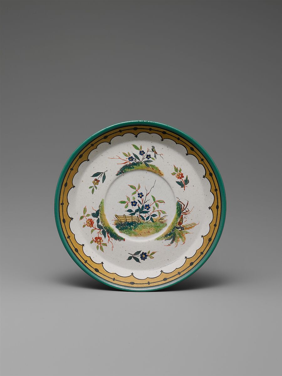Teacup and saucer, Designed by Karl L. H. Müller (American, 1820–1887), Porcelain, American