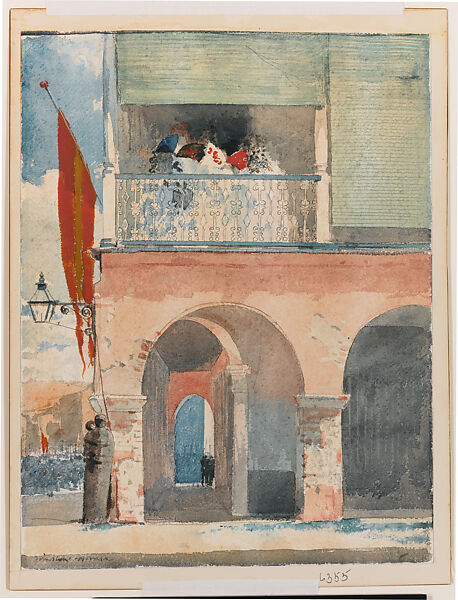 Customs House, Santiago de Cuba, Winslow Homer  American, Watercolor on paper, American