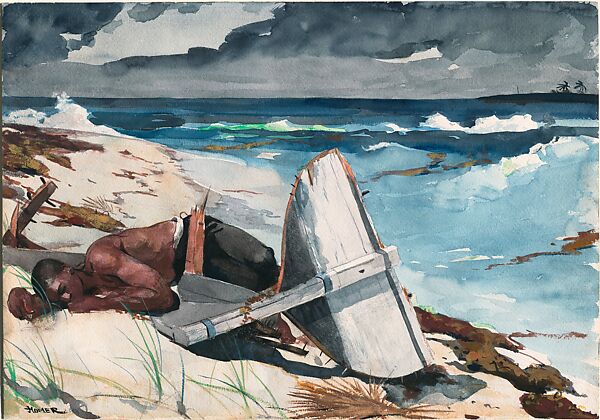 After the Hurricane, Bahamas, Winslow Homer  American, Watercolor and graphite on wove paper, American