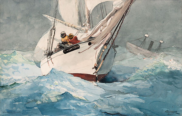 Diamond Shoal, Winslow Homer (American, Boston, Massachusetts 1836–1910 Prouts Neck, Maine), Watercolor and graphite on paper, American 