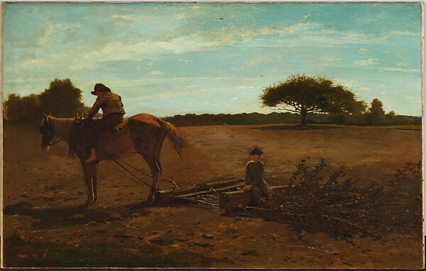The Brush Harrow, Winslow Homer (American, Boston, Massachusetts 1836–1910 Prouts Neck, Maine), Oil on canvas, American 
