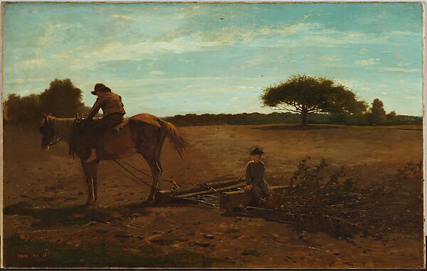 The Brush Harrow, Winslow Homer  American, Oil on canvas, American