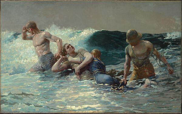 Undertow, Winslow Homer  American, Oil on canvas, American