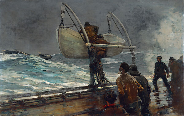 Signal of Distress, Winslow Homer (American, Boston, Massachusetts 1836–1910 Prouts Neck, Maine), Oil on canvas, American 