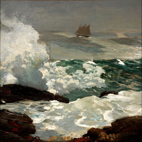 On a Lee Shore, Winslow Homer (American, Boston, Massachusetts 1836–1910 Prouts Neck, Maine), Oil on canvas, American 