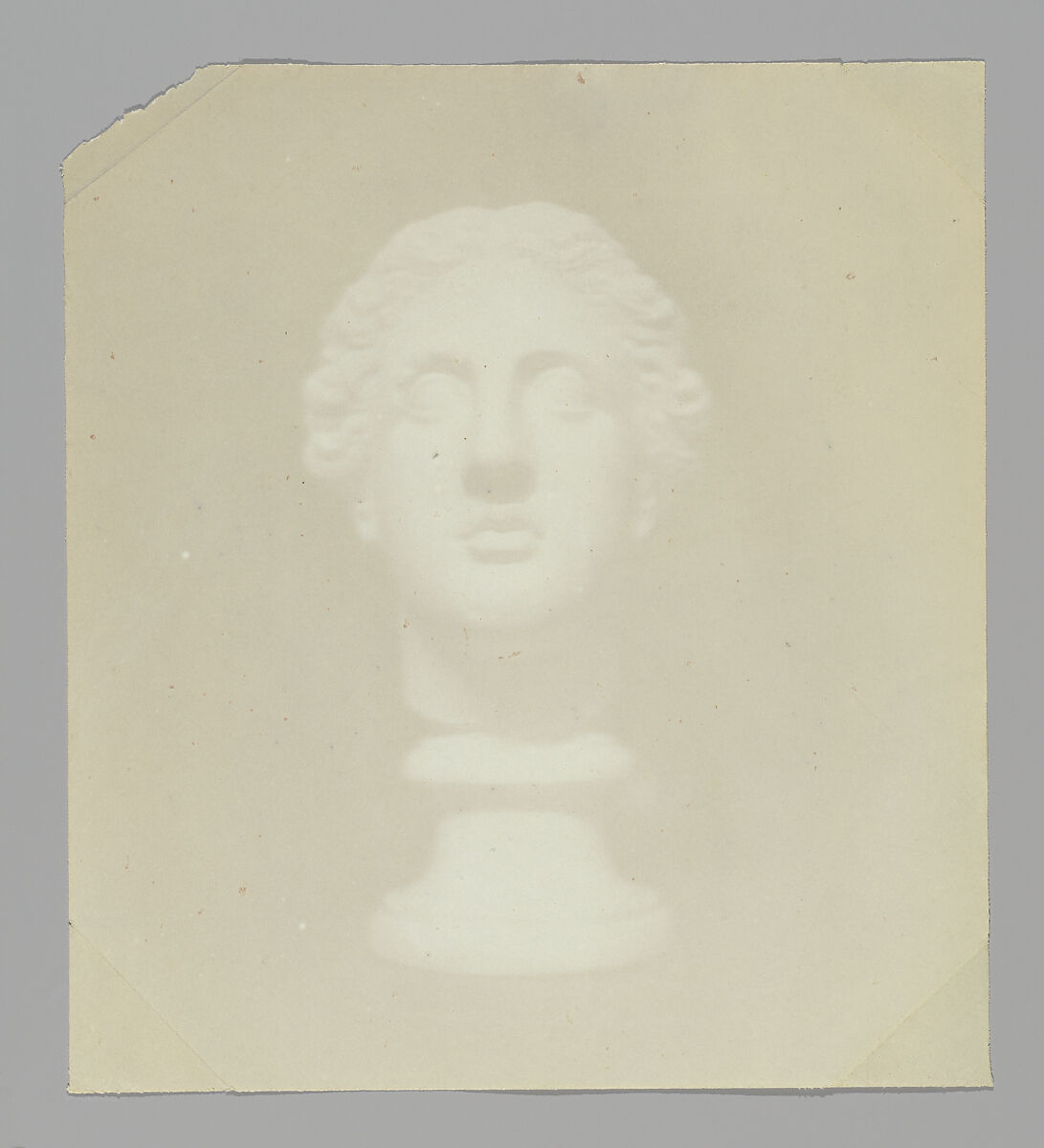 [Classical Head], Hippolyte Bayard (French, 1801–1887), Salted paper print 