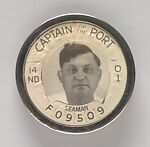 [Photographic Identification Badge from Captain of the Port], Unknown, Gelatin silver print