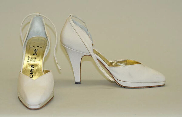 Evening ensemble, Valentino S.p.A. (Italian, founded 1959), (a) silk; (b) silk, cotton, glass, plastic; (c, d) silk, leather, Italian