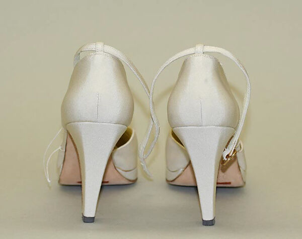 Evening ensemble, Valentino S.p.A. (Italian, founded 1959), (a) silk; (b) silk, cotton, glass, plastic; (c, d) silk, leather, Italian