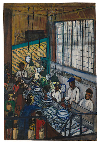 Fish Market, Alice Neel (American, Merion Square, Pennsylvania 1900–1984 New York), Oil on canvas 