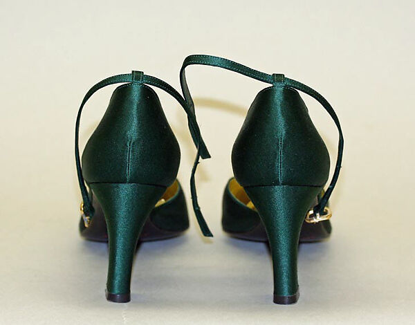 Evening ensemble, Valentino S.p.A. (Italian, founded 1959), (a) silk; (b, c) silk, leather, Italian