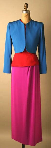 Evening ensemble, Yves Saint Laurent (French, founded 1961), (a–c) silk, French 