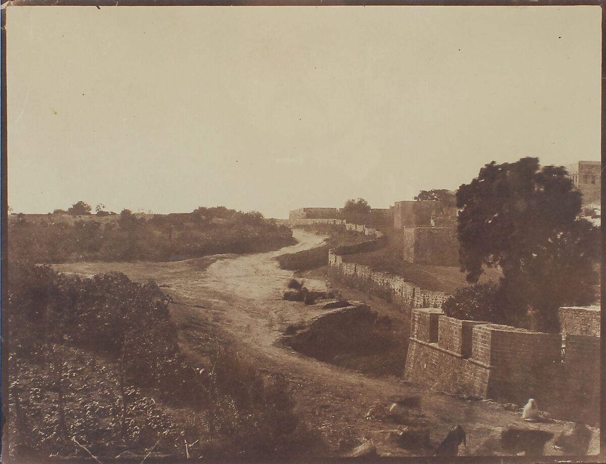[Walls of Jaffa near the Jerusalem Gate], Louis Vignes (French, 1831–1896), Salted paper print from a paper negative 