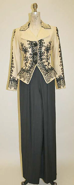 Ensemble, Christian Lacroix (French, born 1951), (a) silk; (b, c) wool, French 