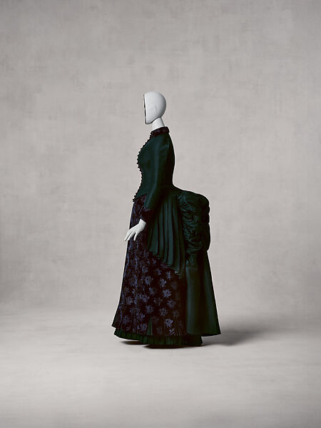 Walking dress, silk, American or European