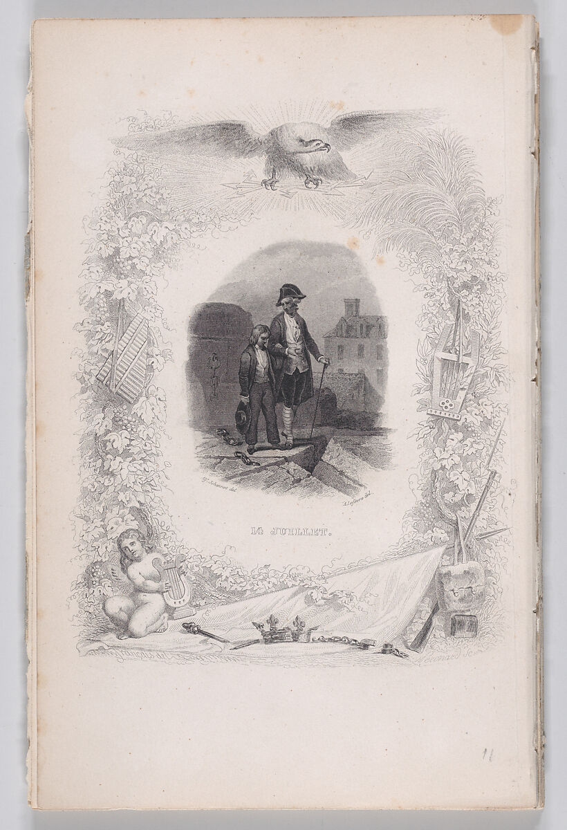 July Fourteenth, from "The Complete Works of Béranger", Alfred Johannot (French, Offenbach 1800–1837 Paris), Intaglio 