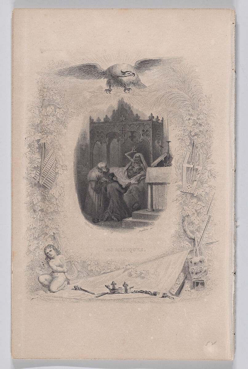 The Relics, from "The Songs of Béranger", Auguste Raffet (French, Paris 1804–1860 Genoa), Intaglio 