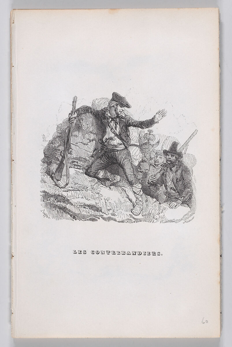 The Smugglers, from "The Complete Works of Béranger", Auguste Raffet (French, Paris 1804–1860 Genoa), Wood engraving 