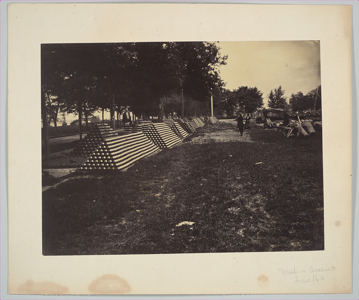 View in Arsenal Yard, Washington, D.C., Andrew Joseph Russell (American, 1830–1902), Albumen silver print from glass negative 