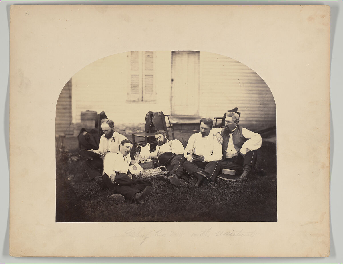 Chief Quartermaster with Assistants, Camp Nelson, Kentucky, Possibly G. W. Foster (American, active 1860s), Albumen silver print from glass negative 