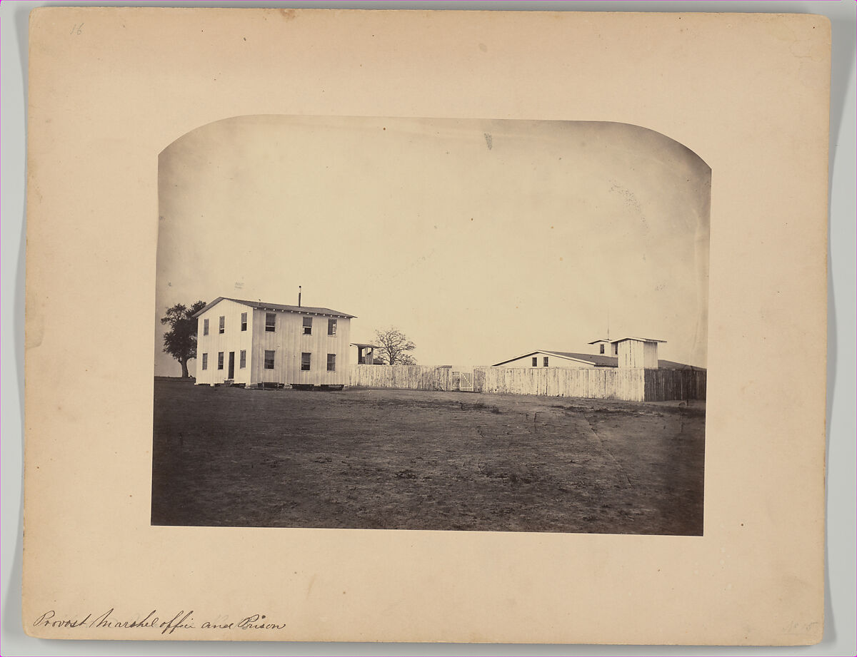 Provost Marshall’s Office and Prison, Camp Nelson, Kentucky, Possibly G. W. Foster (American, active 1860s), Albumen silver print from glass negative 