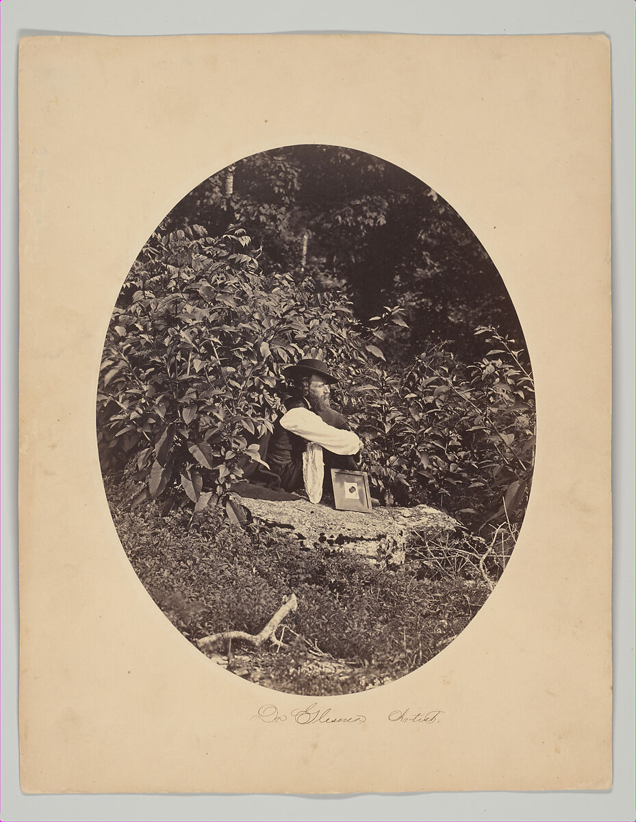 [Self-Portrait[?] with Lens Board, Camp Nelson, Kentucky], Possibly G. W. Foster (American, active 1860s), Albumen silver print from glass negative 